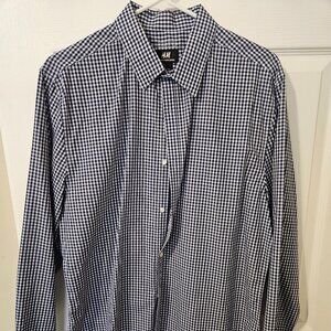 H&M Slim Large Blue/White checkering Button Down Shirt